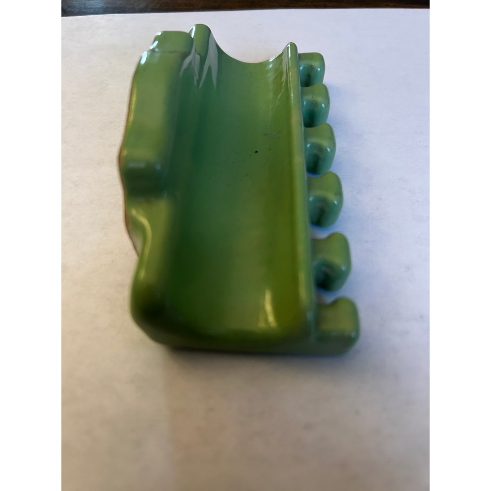 Vintage  1920's Jadeite Toothbrush Holder, Wall Mount - Picture 2 of 5